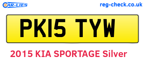 PK15TYW are the vehicle registration plates.