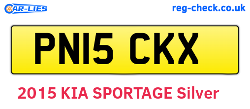 PN15CKX are the vehicle registration plates.