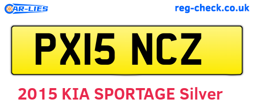 PX15NCZ are the vehicle registration plates.
