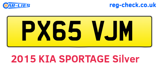 PX65VJM are the vehicle registration plates.
