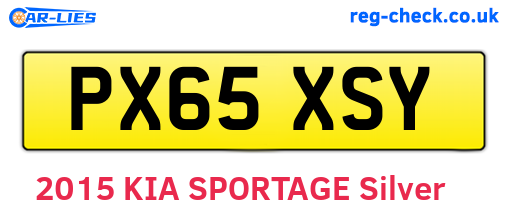 PX65XSY are the vehicle registration plates.