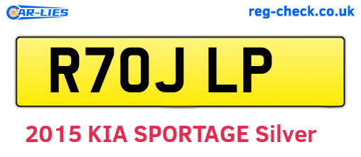 R70JLP are the vehicle registration plates.