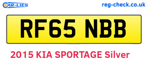 RF65NBB are the vehicle registration plates.