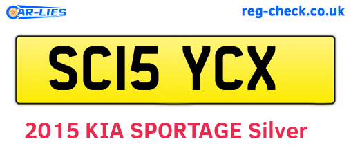 SC15YCX are the vehicle registration plates.