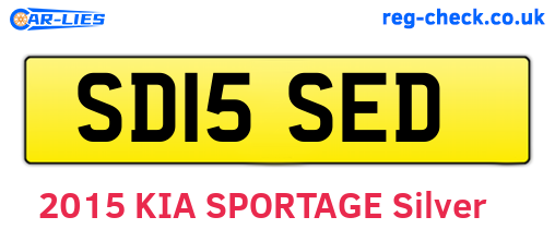 SD15SED are the vehicle registration plates.