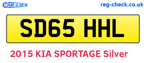 SD65HHL are the vehicle registration plates.