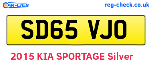 SD65VJO are the vehicle registration plates.