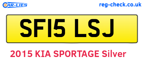 SF15LSJ are the vehicle registration plates.