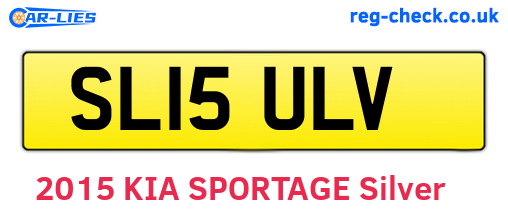 SL15ULV are the vehicle registration plates.