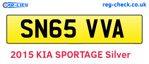 SN65VVA are the vehicle registration plates.