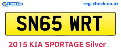 SN65WRT are the vehicle registration plates.