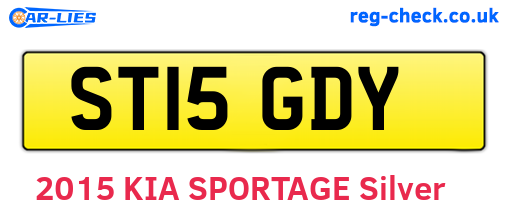 ST15GDY are the vehicle registration plates.