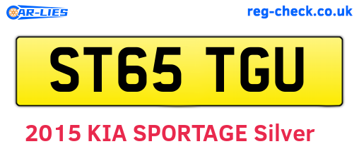 ST65TGU are the vehicle registration plates.