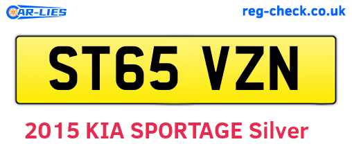 ST65VZN are the vehicle registration plates.
