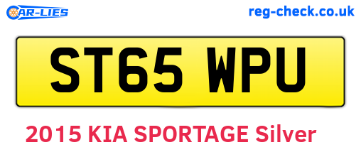 ST65WPU are the vehicle registration plates.