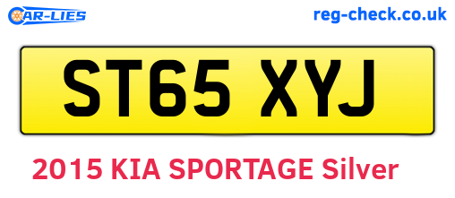 ST65XYJ are the vehicle registration plates.