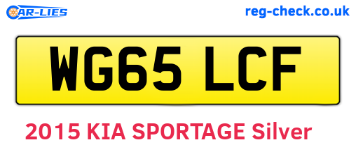 WG65LCF are the vehicle registration plates.