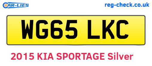 WG65LKC are the vehicle registration plates.