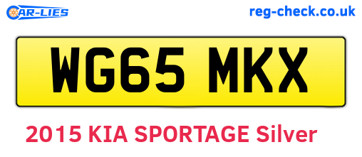 WG65MKX are the vehicle registration plates.