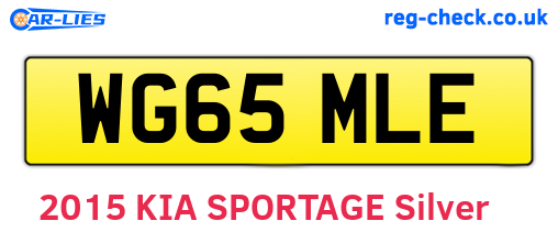 WG65MLE are the vehicle registration plates.