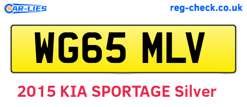 WG65MLV are the vehicle registration plates.
