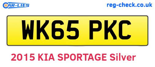 WK65PKC are the vehicle registration plates.