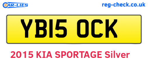 YB15OCK are the vehicle registration plates.