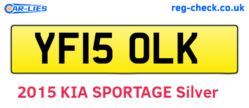 YF15OLK are the vehicle registration plates.
