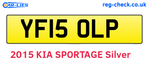 YF15OLP are the vehicle registration plates.