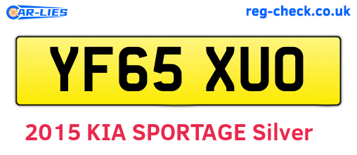 YF65XUO are the vehicle registration plates.