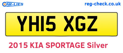 YH15XGZ are the vehicle registration plates.