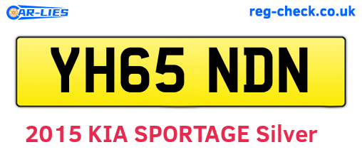 YH65NDN are the vehicle registration plates.