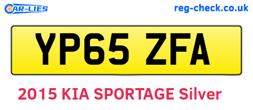 YP65ZFA are the vehicle registration plates.