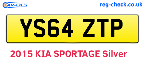YS64ZTP are the vehicle registration plates.