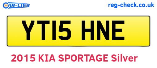 YT15HNE are the vehicle registration plates.