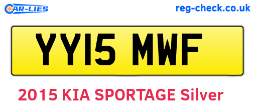 YY15MWF are the vehicle registration plates.