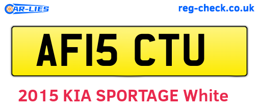 AF15CTU are the vehicle registration plates.