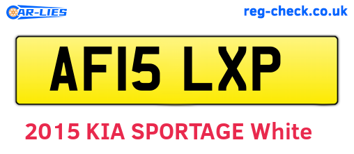 AF15LXP are the vehicle registration plates.