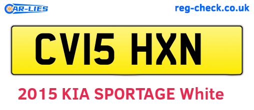 CV15HXN are the vehicle registration plates.