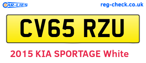 CV65RZU are the vehicle registration plates.