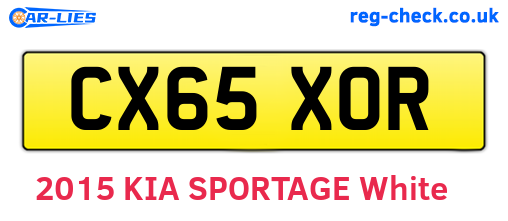 CX65XOR are the vehicle registration plates.