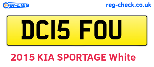 DC15FOU are the vehicle registration plates.