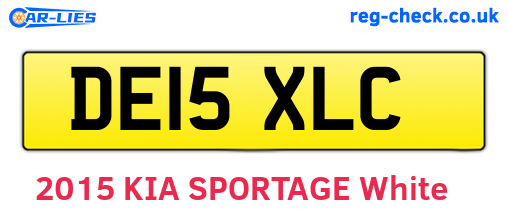 DE15XLC are the vehicle registration plates.
