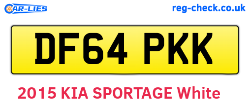 DF64PKK are the vehicle registration plates.