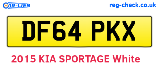 DF64PKX are the vehicle registration plates.