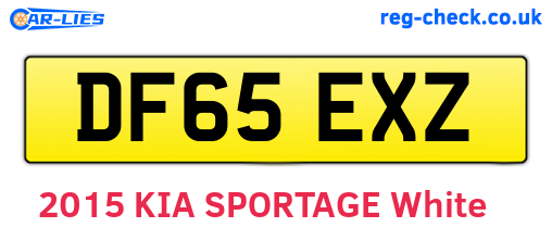 DF65EXZ are the vehicle registration plates.