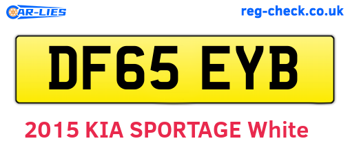 DF65EYB are the vehicle registration plates.