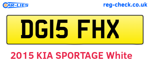 DG15FHX are the vehicle registration plates.