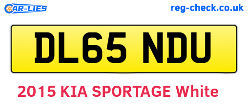 DL65NDU are the vehicle registration plates.