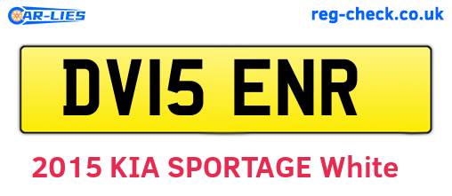 DV15ENR are the vehicle registration plates.